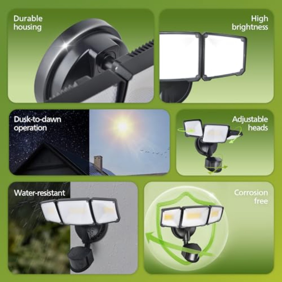 7W 7400LM LED Security Lights  – Motion Sensor Pir Wired Bewertung und Preis