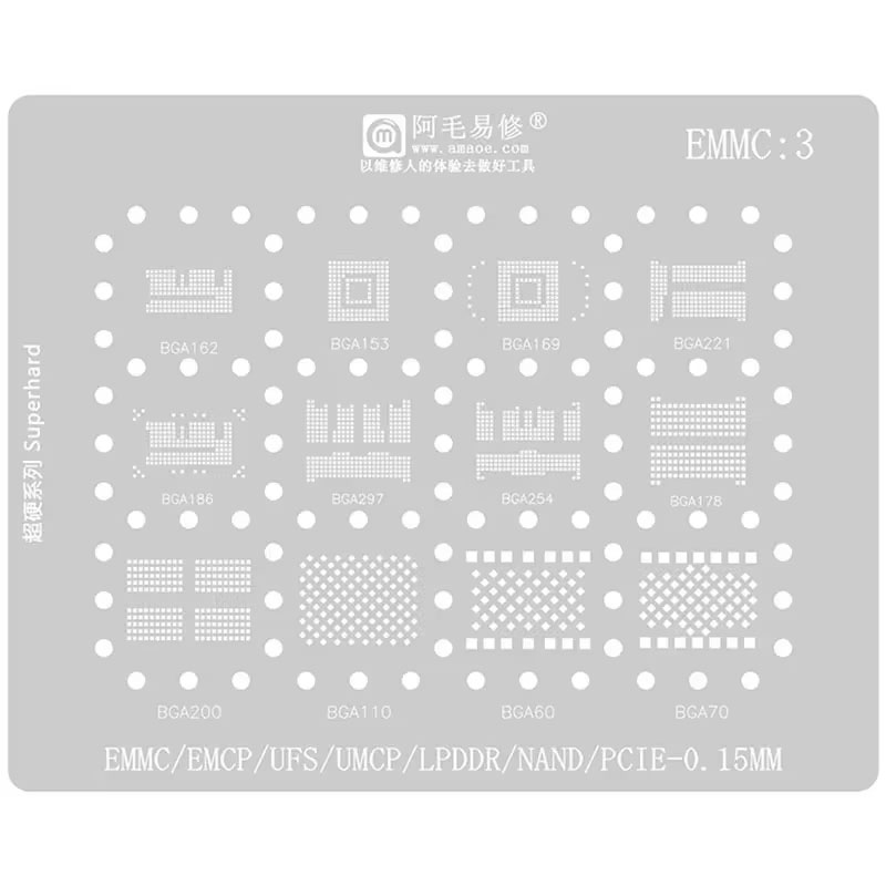 AMAOE EMMC3 BGA Reballing Sten – Tasmota Flash Tool Bewertung und Preis