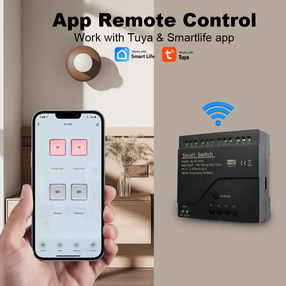 Tuya 4CH WiFi Smart Switch Rel – Home Automation System Diy Bewertung und Preis