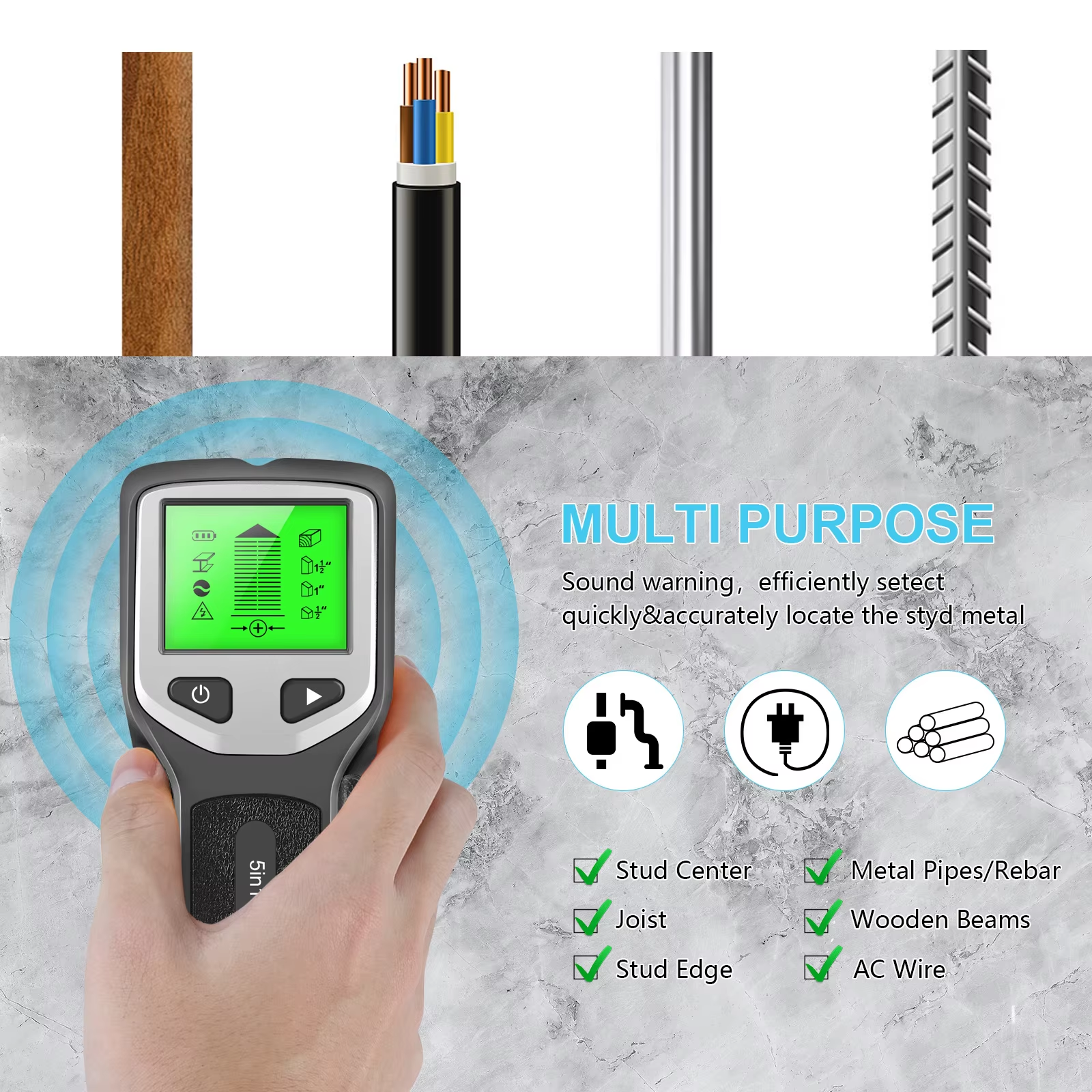 New 5-In-1 Wall Detector Handh – Water Leak Detector Wired Bewertung und Preis